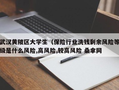 乌鲁木齐武汉黄陂区大学生（保险行业洗钱剩余风险等级是什么风险,高风险,较高风险 桑拿网